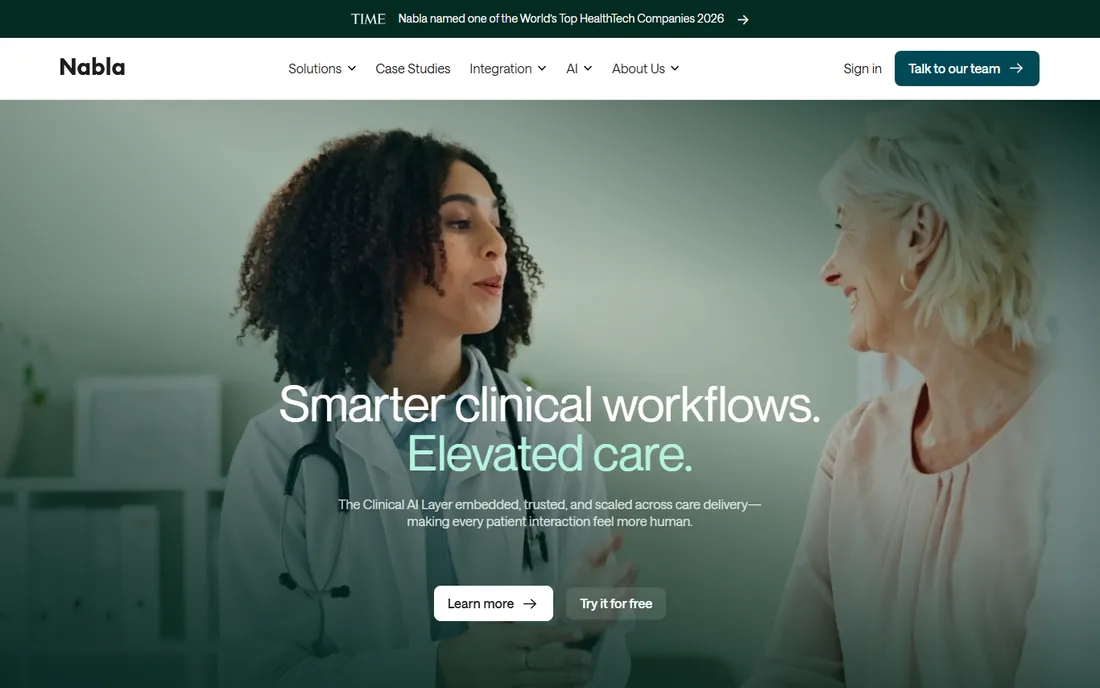 Nabla homepage