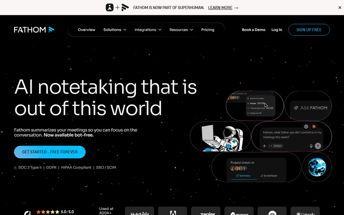 Fathom homepage