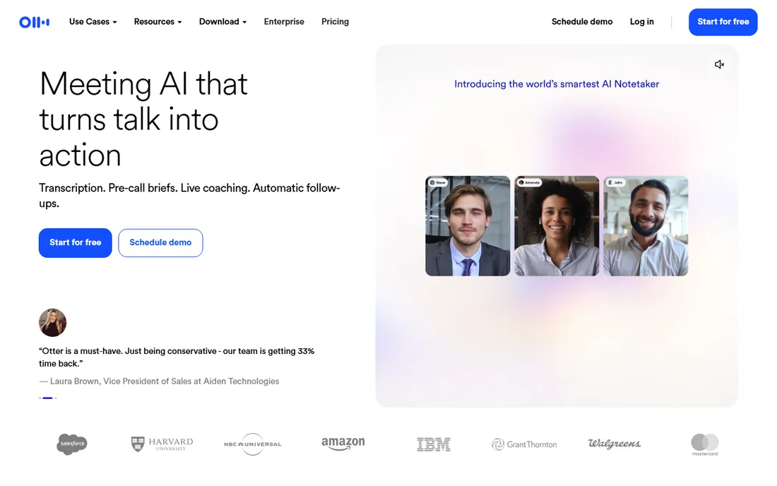 Otter.ai homepage