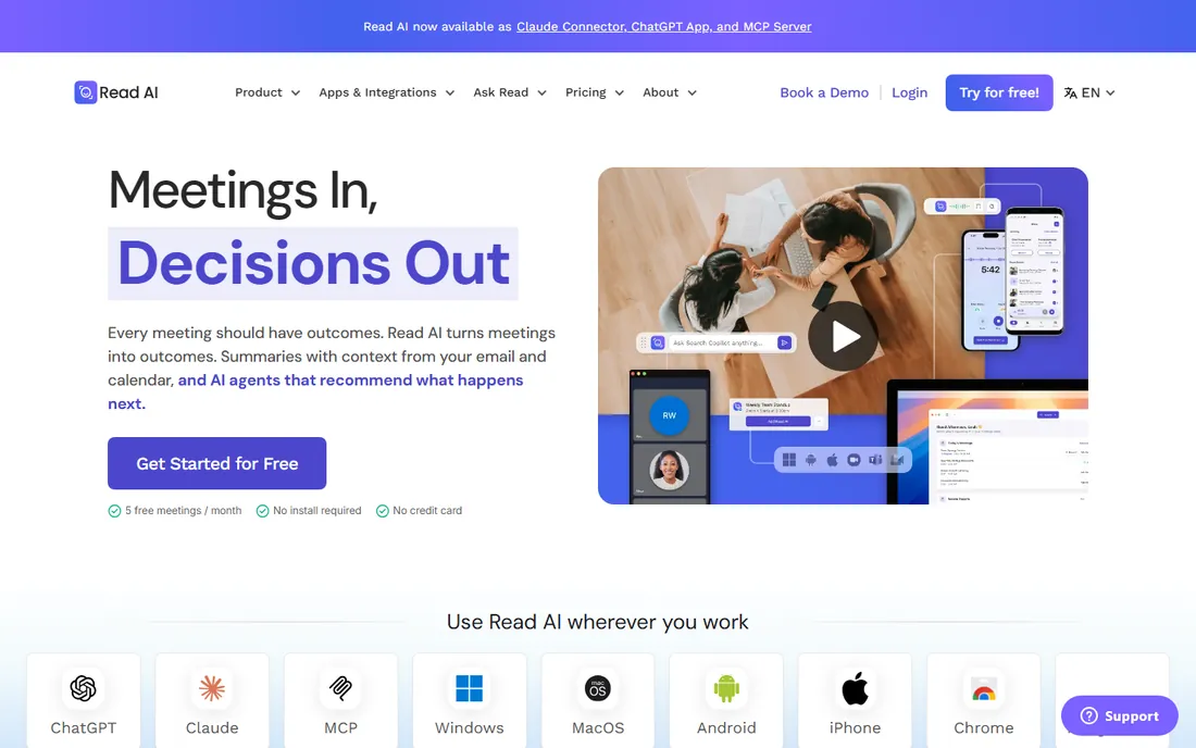 Read AI homepage