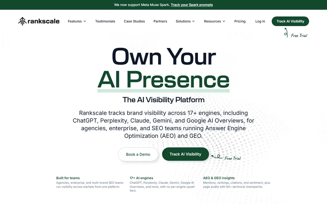 Rankscale homepage