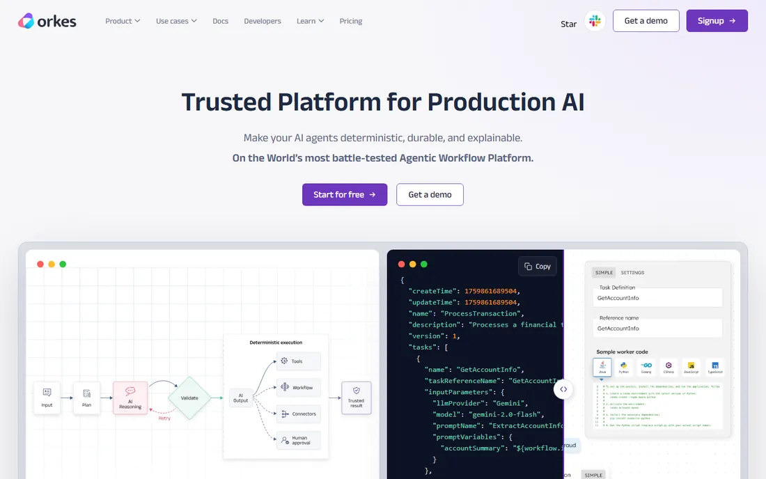 Orkes homepage