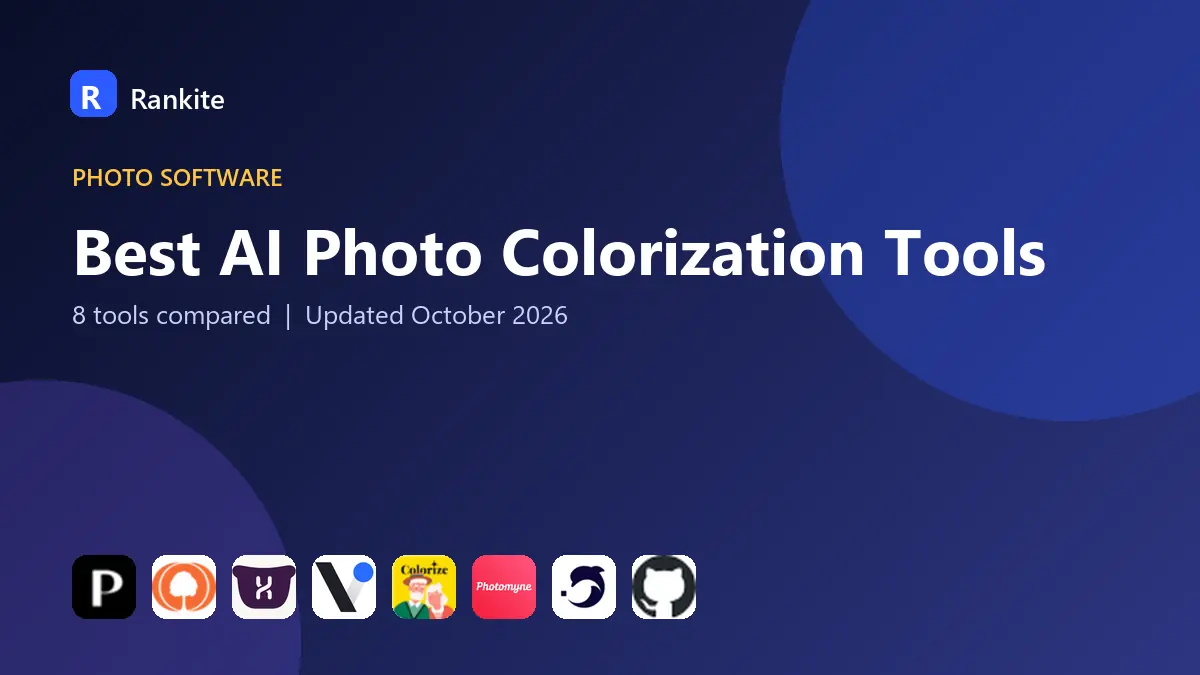 Best AI Photo Colorization Tools in 2026: 8 Tools Compared