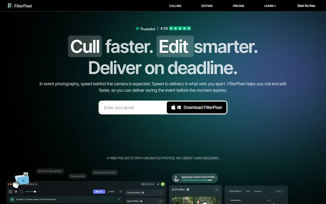 FilterPixel homepage