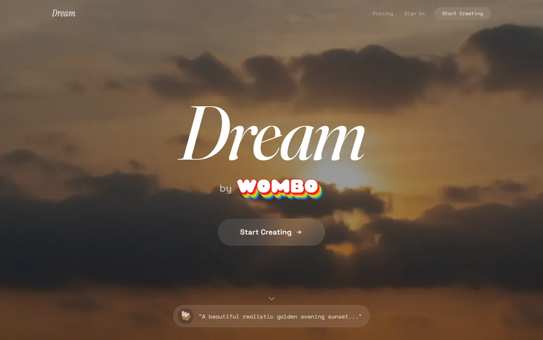 WOMBO Dream homepage
