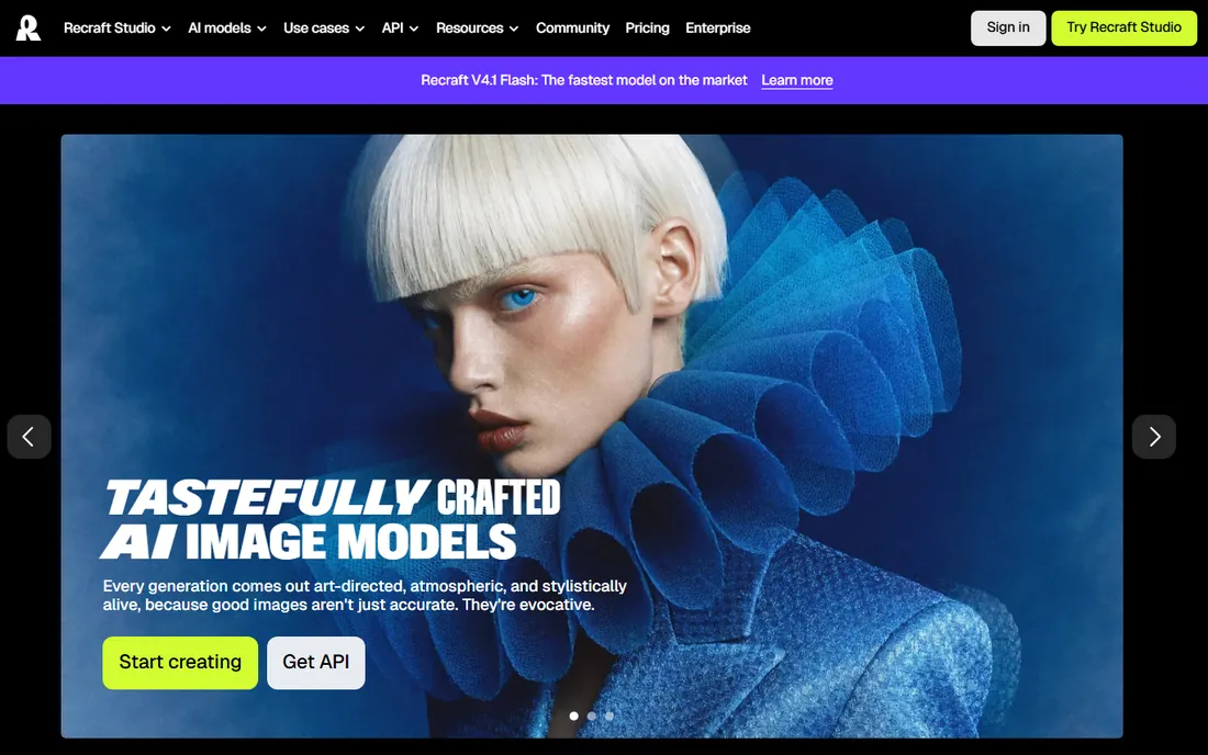 Recraft homepage