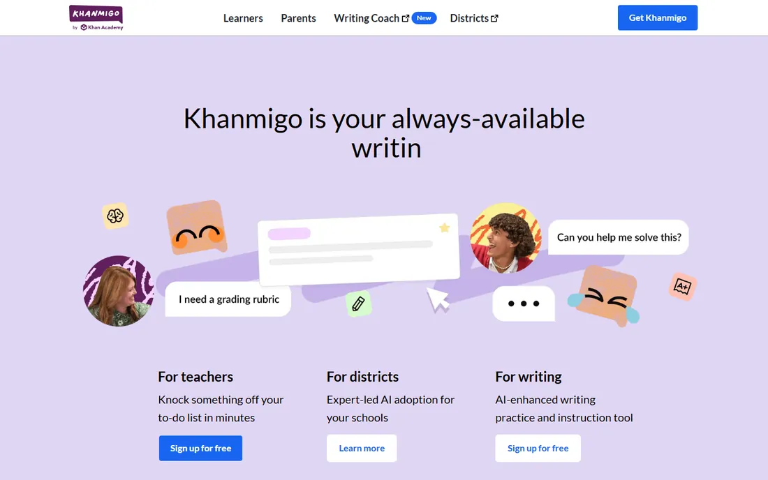 Khanmigo homepage