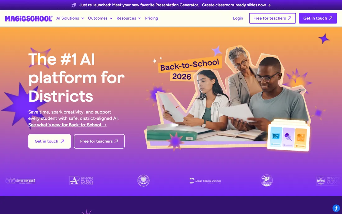 MagicSchool AI homepage