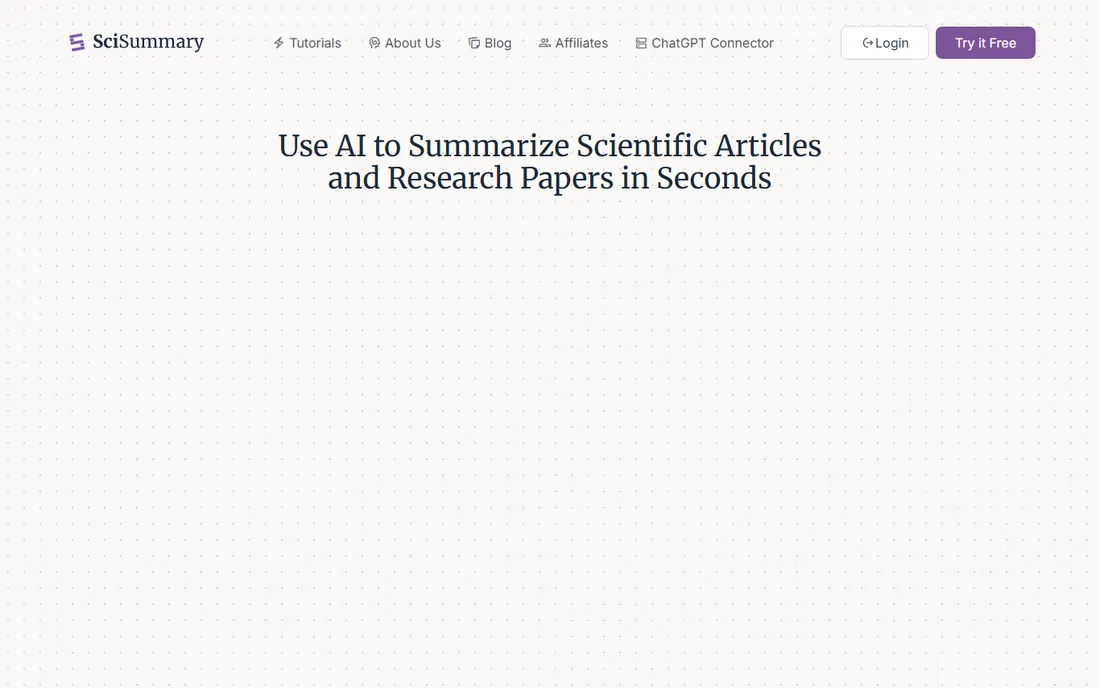 SciSummary homepage