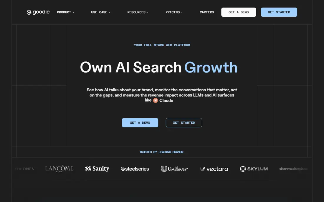 Goodie AI homepage