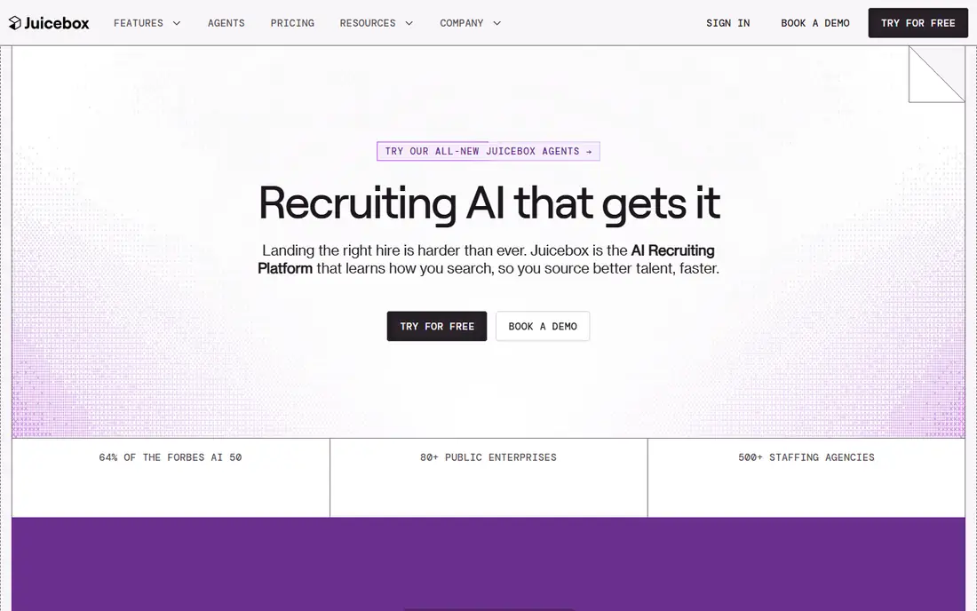 Juicebox homepage