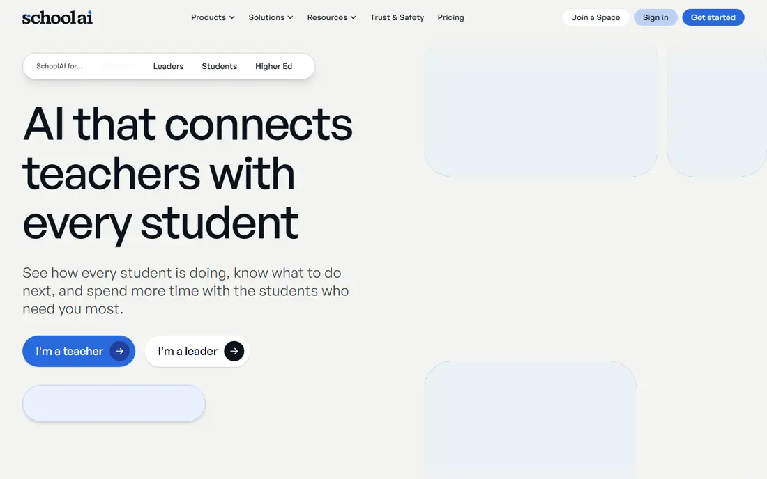 SchoolAI homepage
