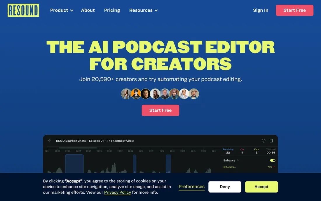Resound homepage