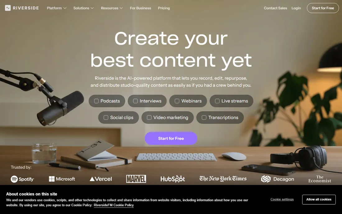 Riverside homepage