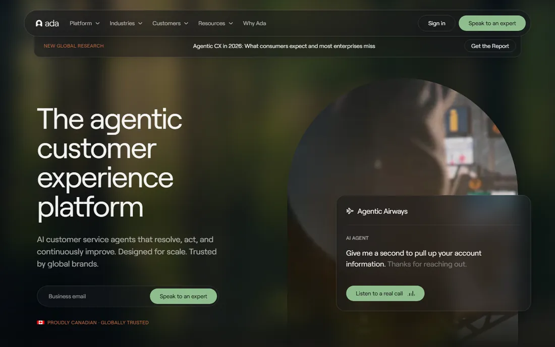 Ada homepage