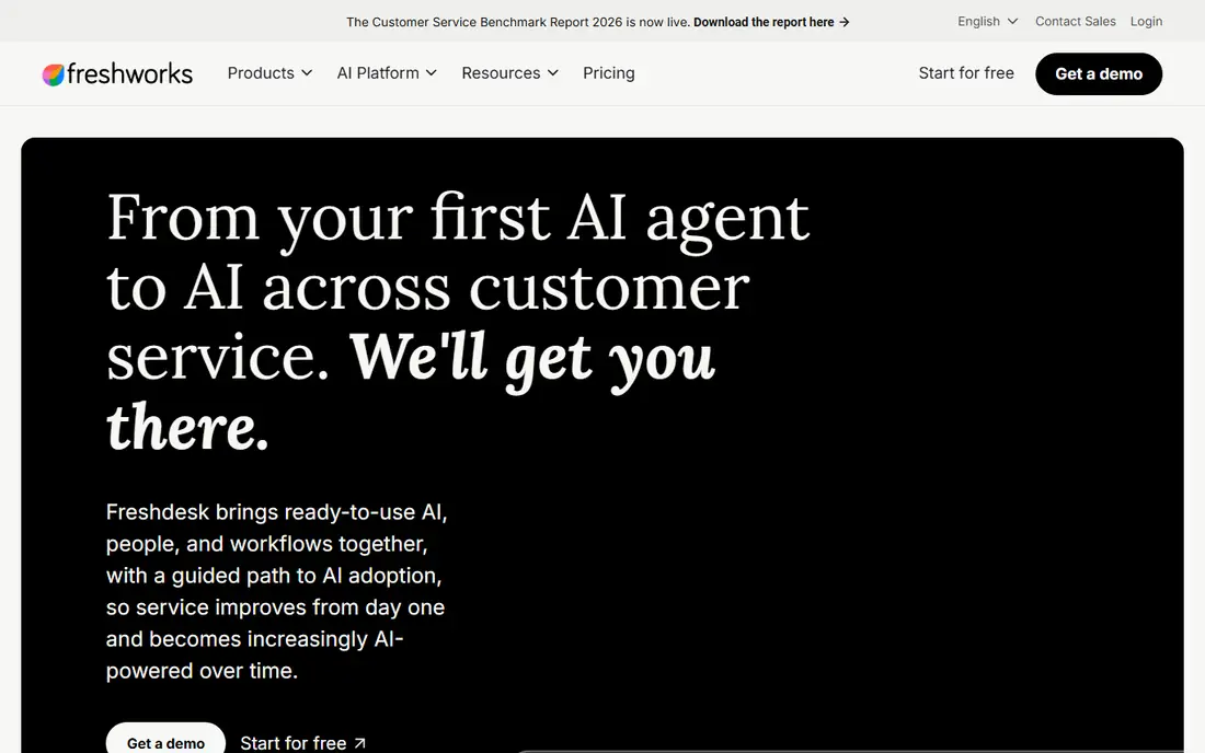 Freshdesk homepage