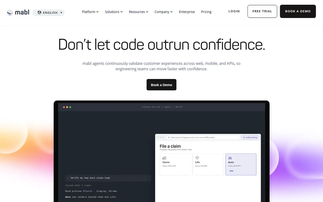 mabl homepage