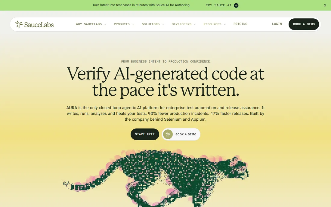 Sauce Labs homepage