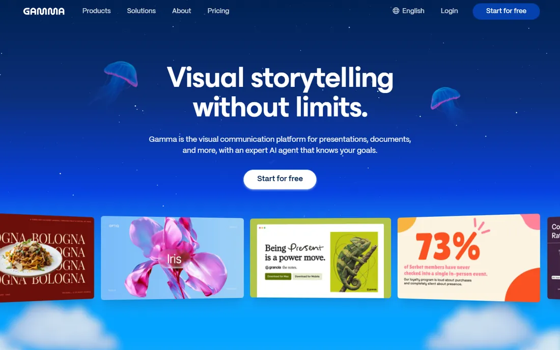 Gamma homepage