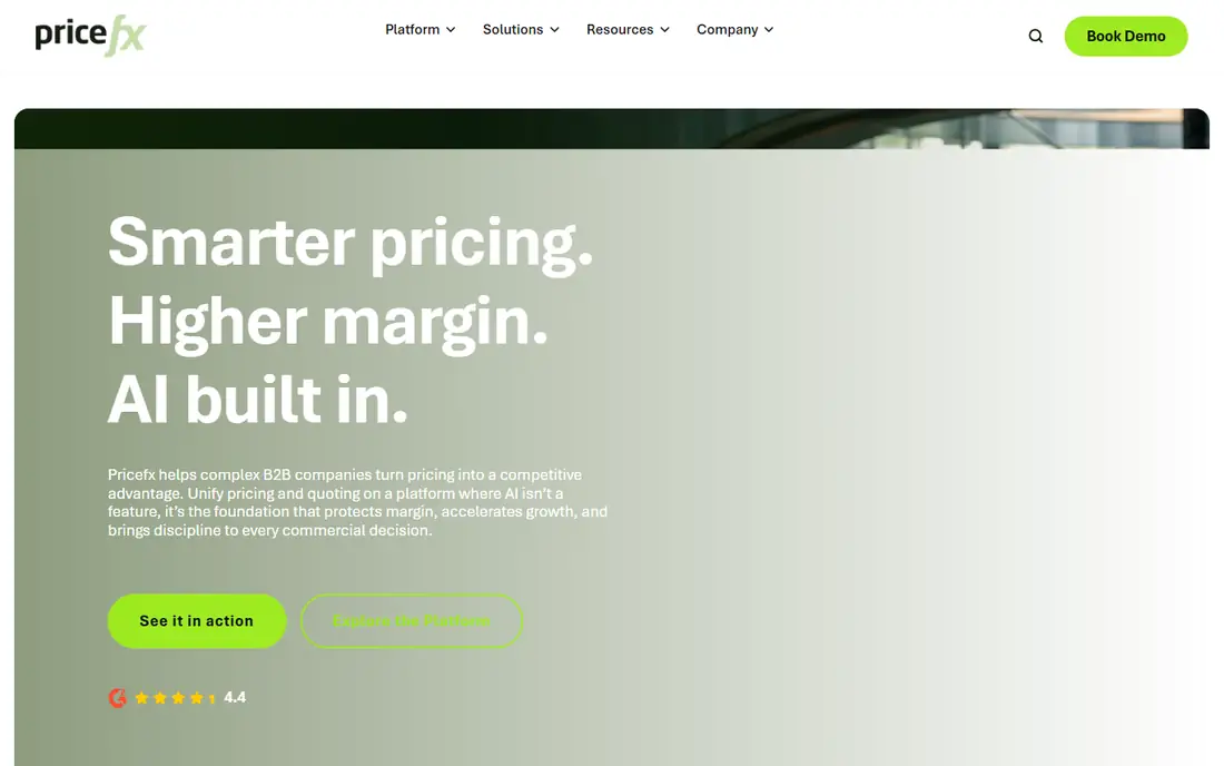 Pricefx homepage