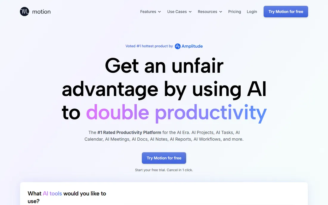 Motion homepage