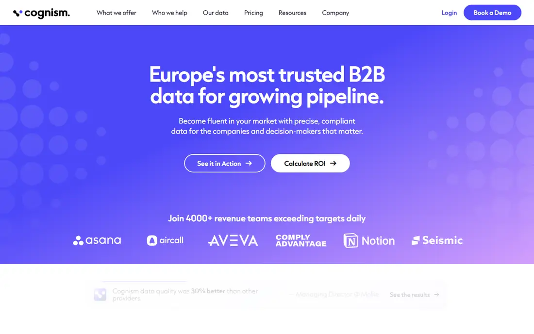Cognism homepage