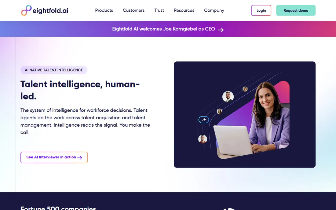 Eightfold AI homepage
