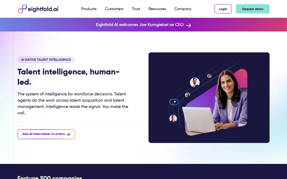 Eightfold homepage