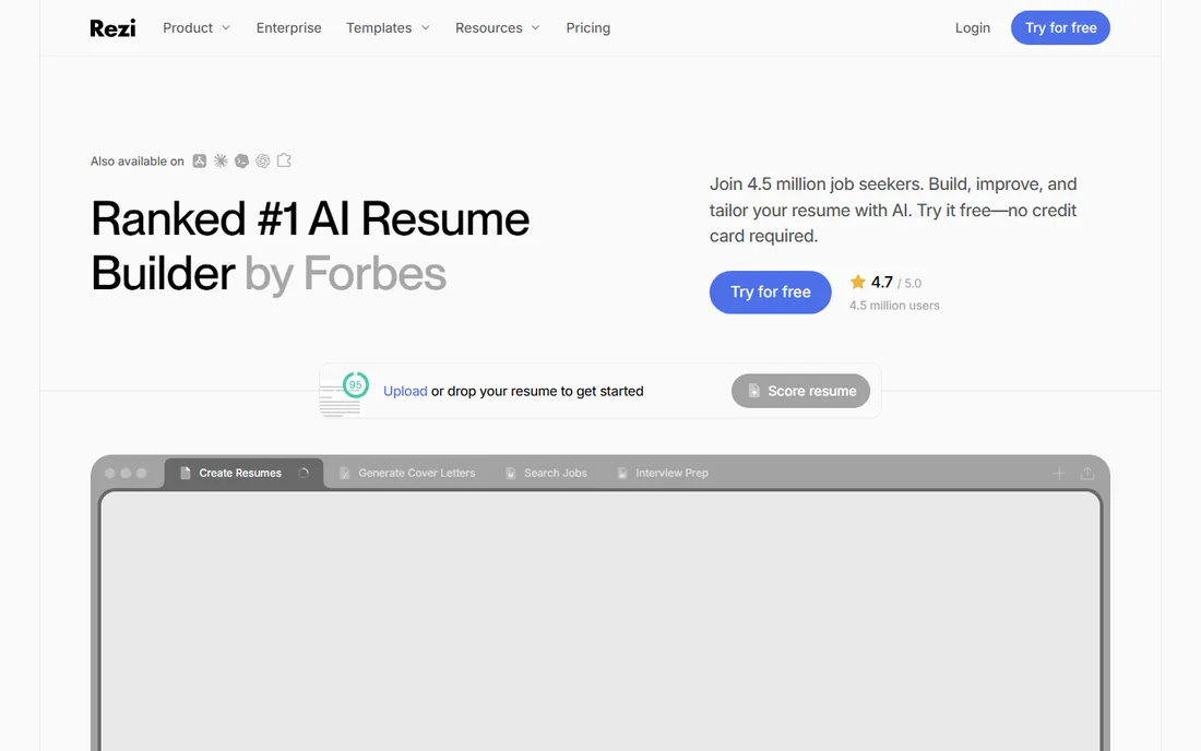 Rezi homepage