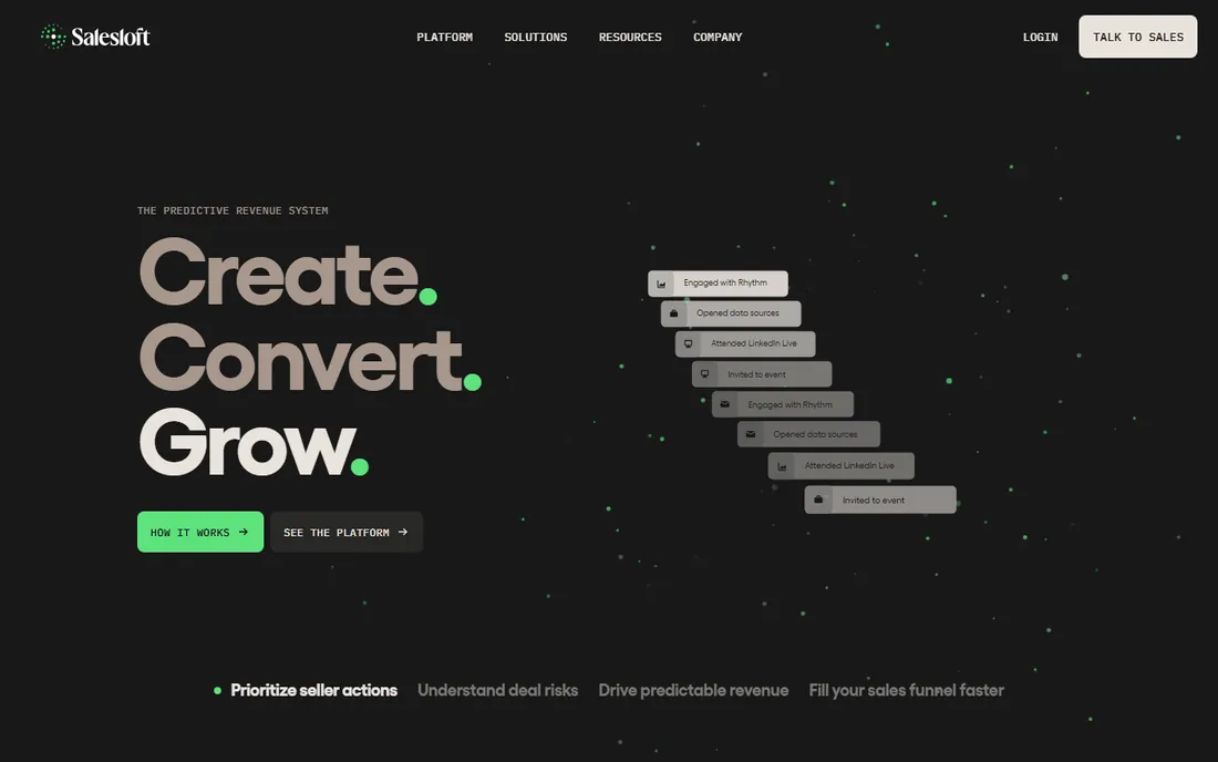 Salesloft homepage