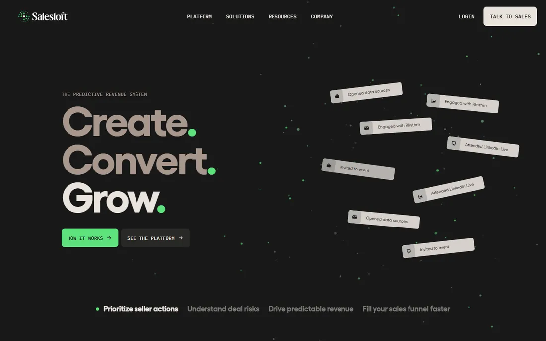 Salesloft homepage
