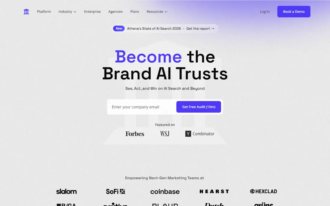 AthenaHQ homepage