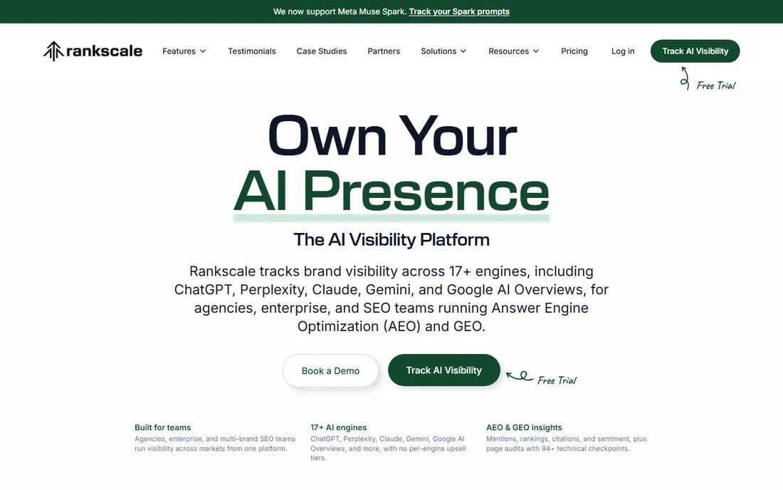 Rankscale homepage