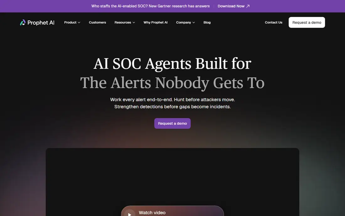 Prophet Security homepage