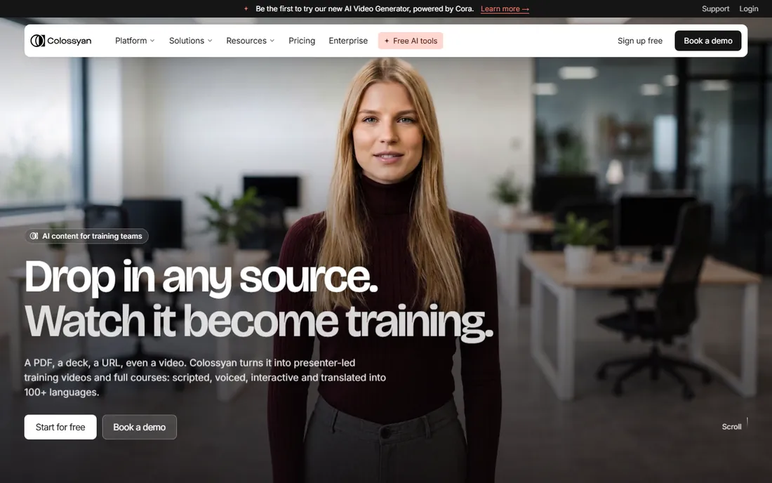 Colossyan homepage