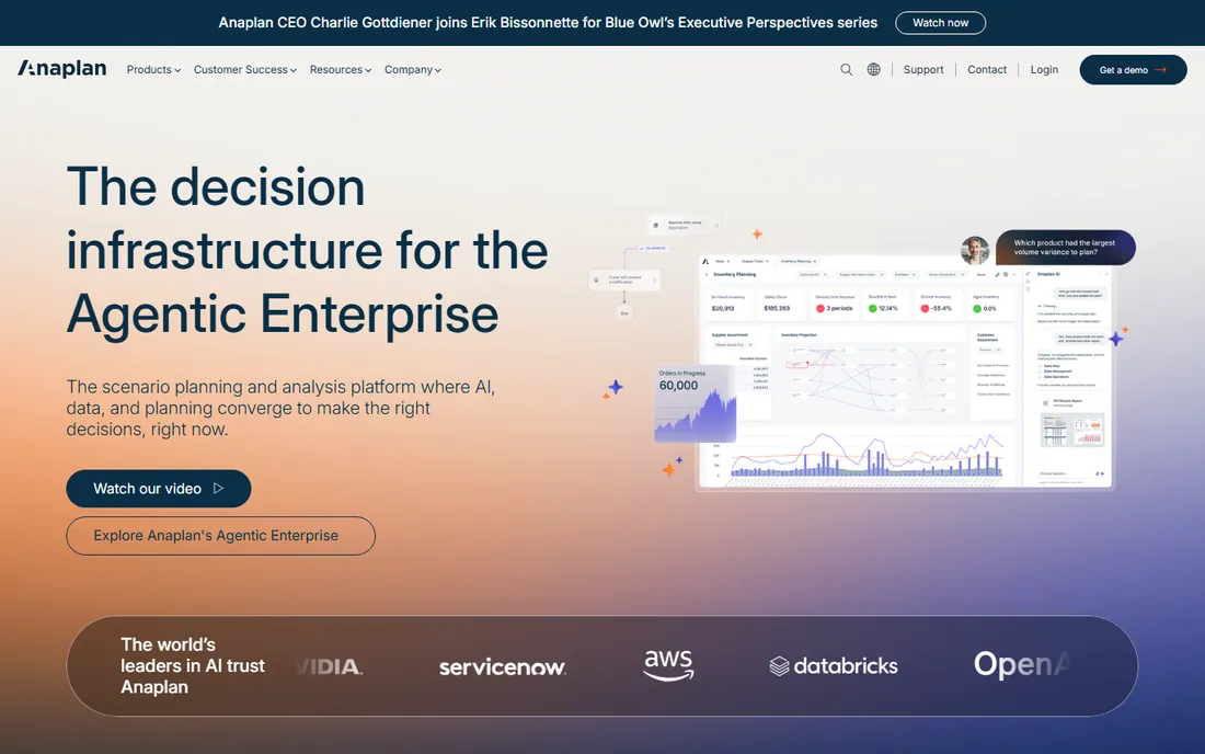 Anaplan homepage