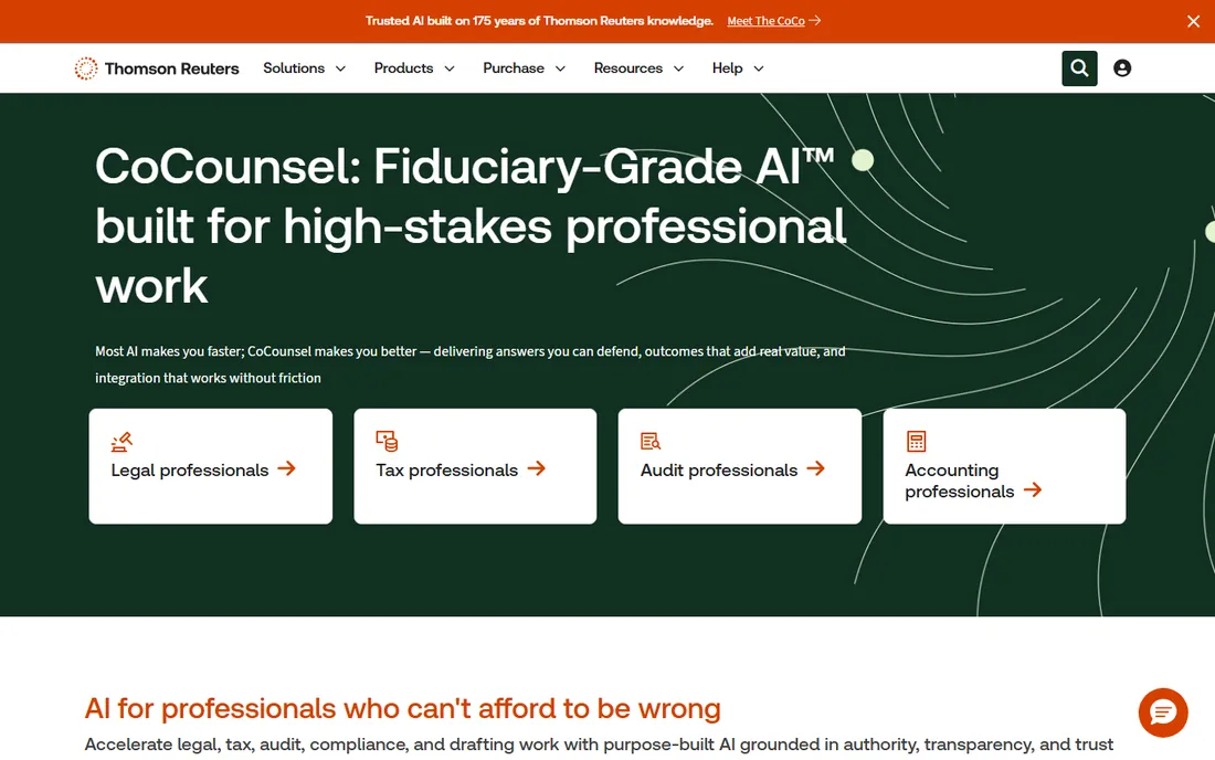 CoCounsel homepage