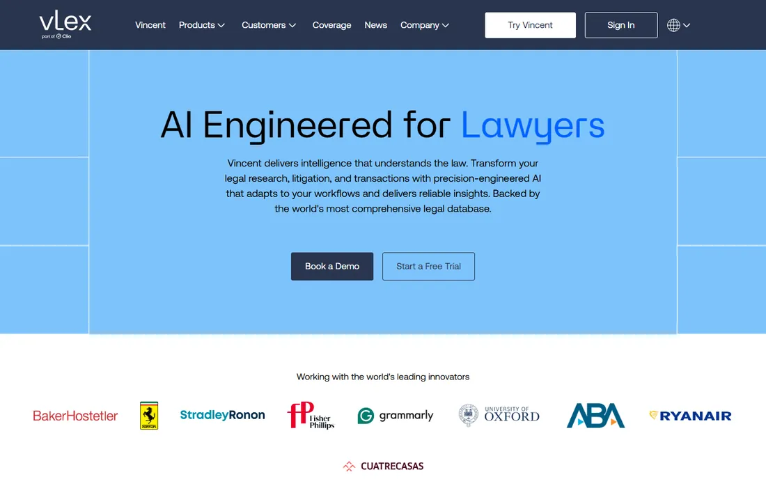 vLex homepage