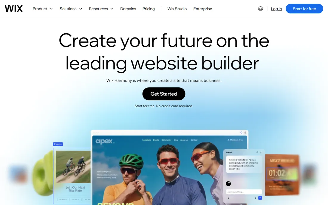 Wix Logo Maker homepage