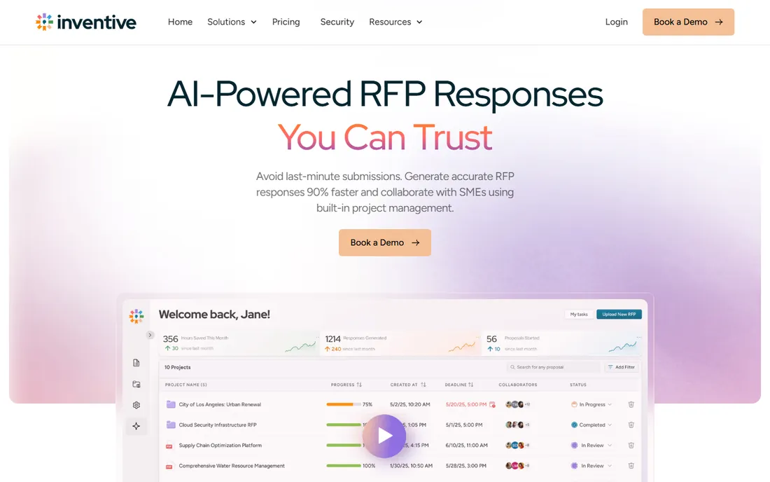Inventive AI homepage