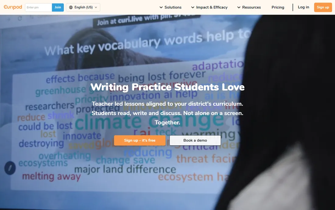 Curipod homepage
