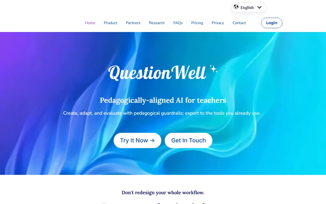 QuestionWell homepage