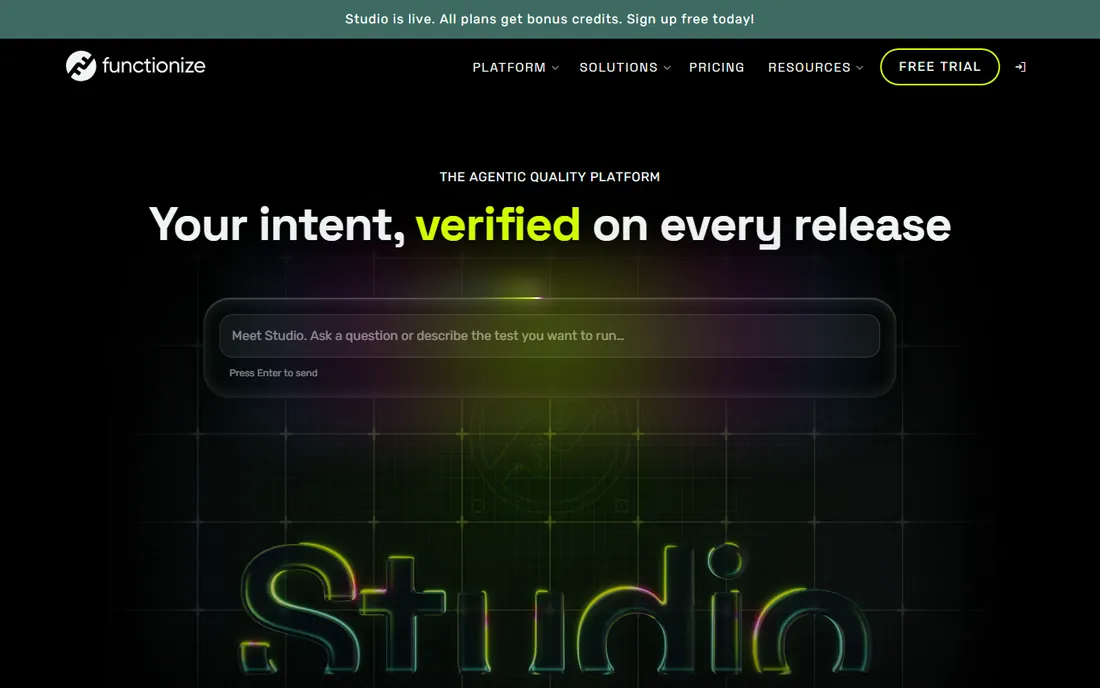 Functionize homepage