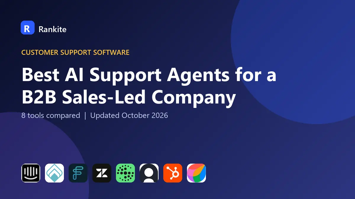 Best AI Support Agents for a B2B Sales-Led Company in 2026: 8 Tools Compared
