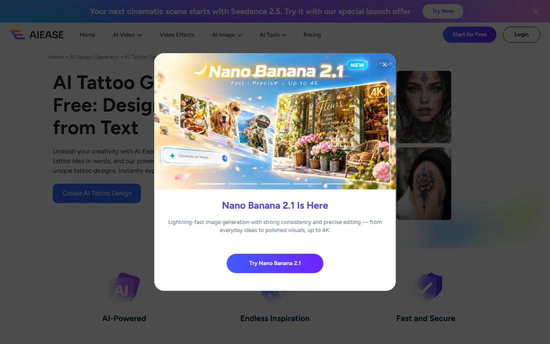 AI Ease homepage