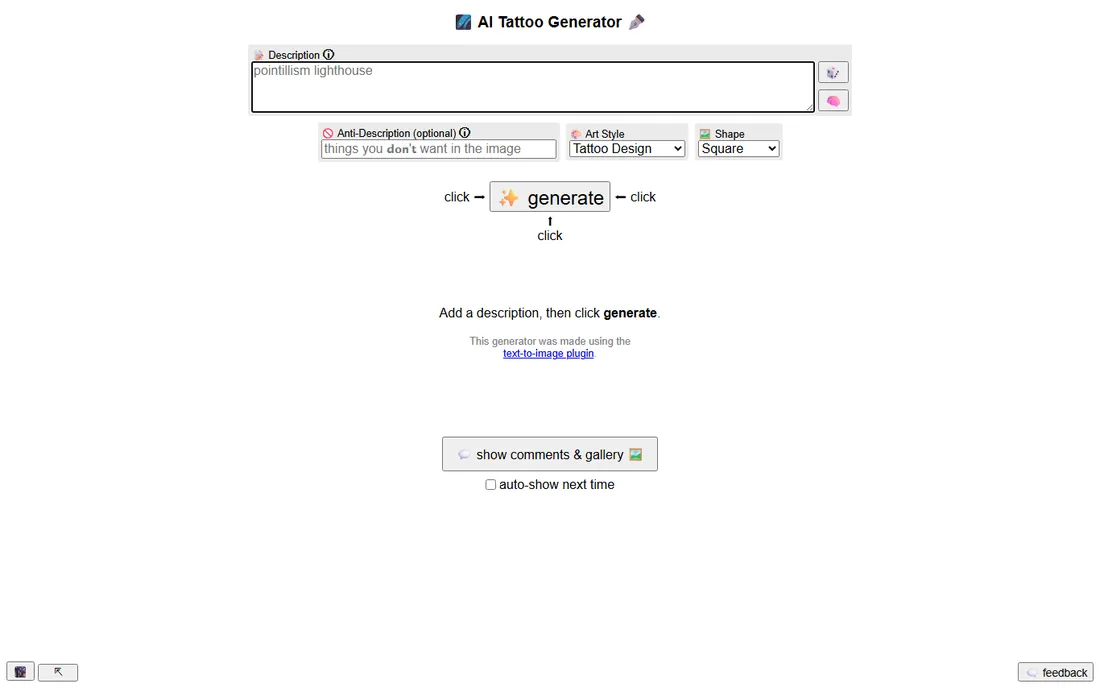 Perchance homepage