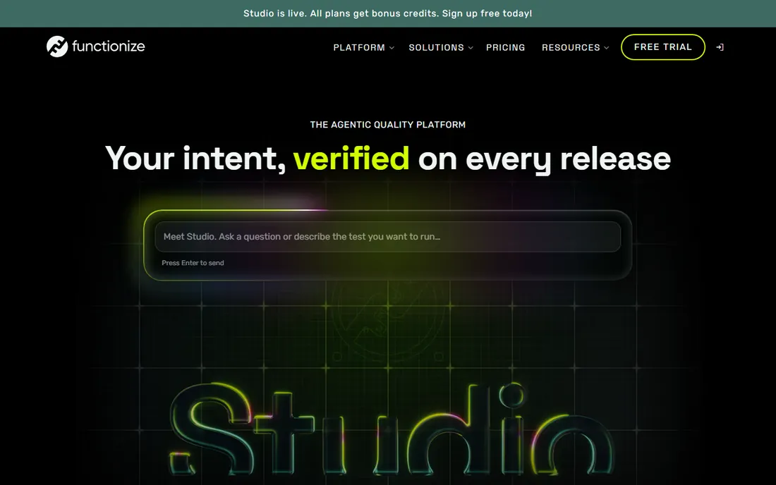 Functionize homepage