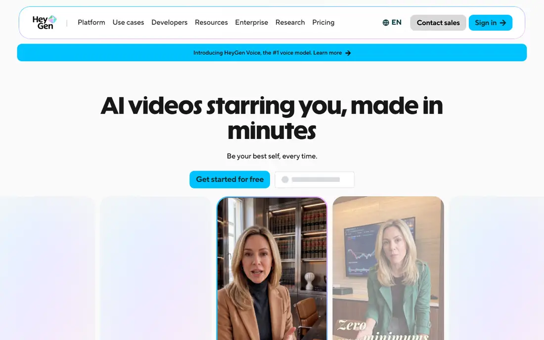HeyGen homepage