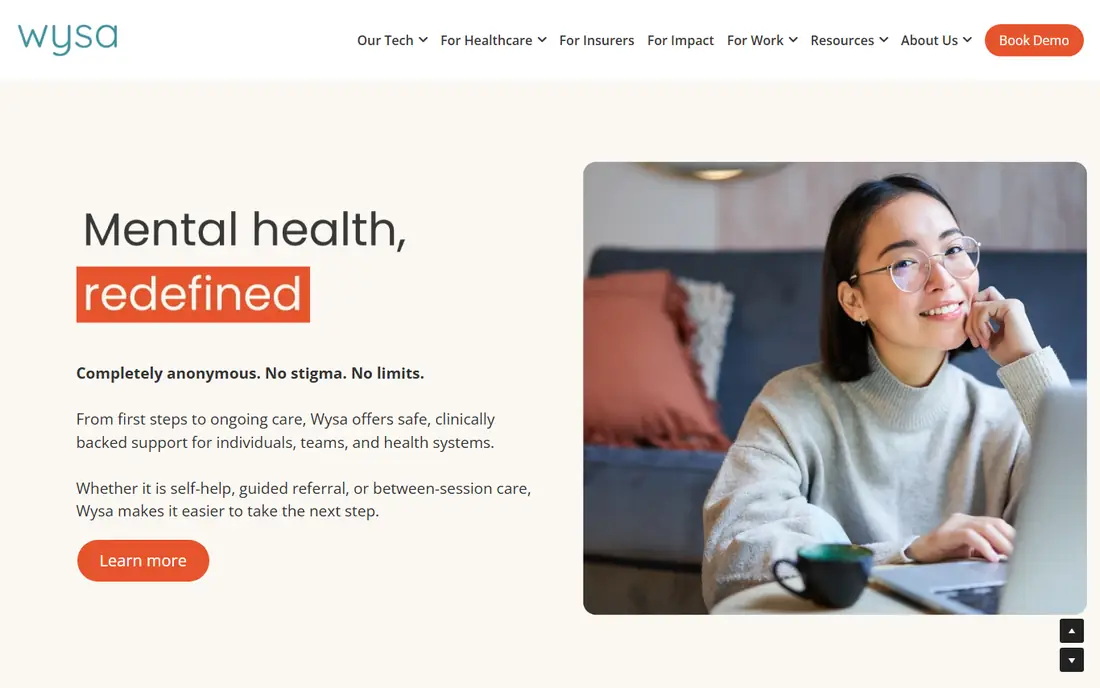 Wysa homepage