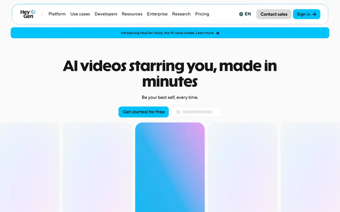 HeyGen homepage